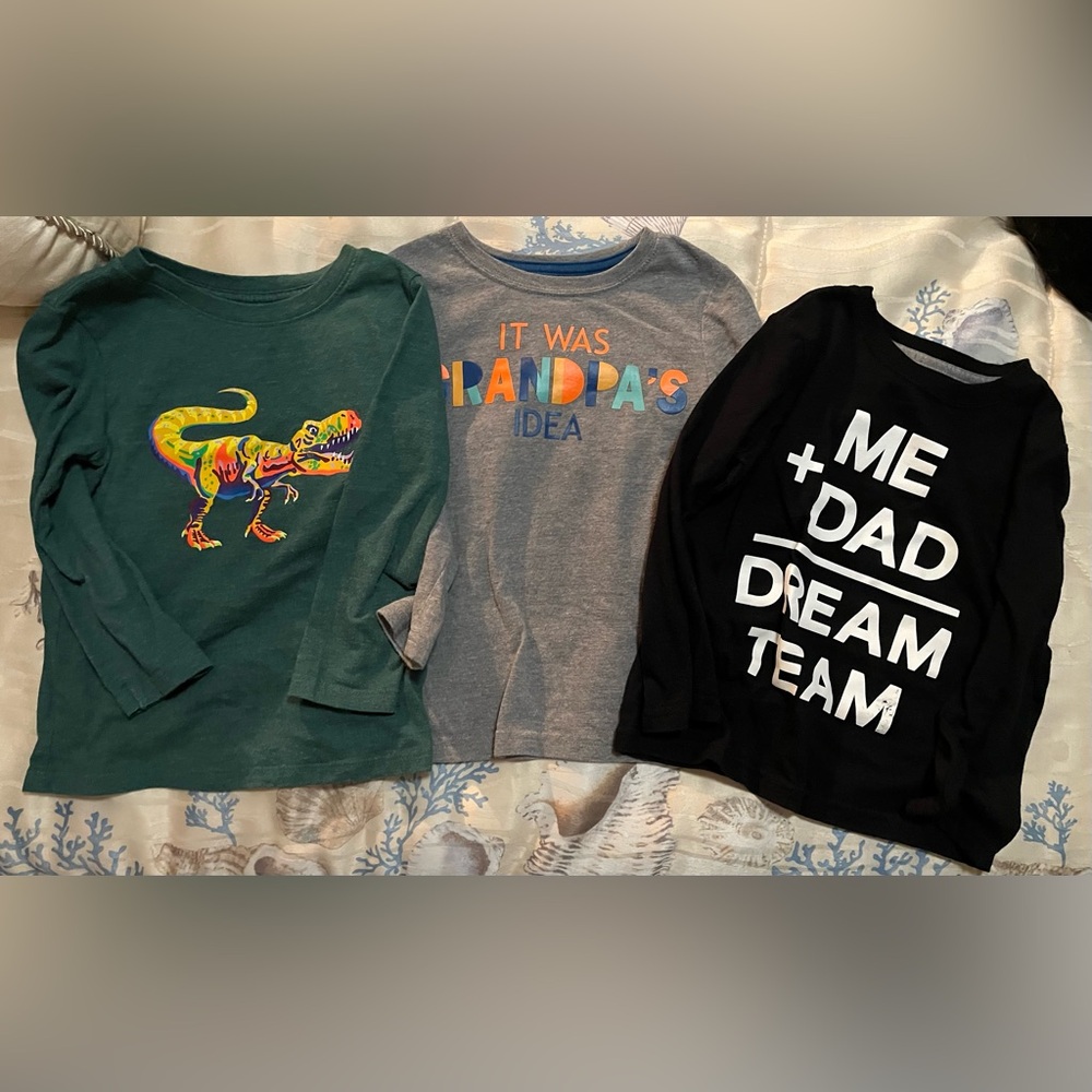 Bundle of 3 Toddler Size 3T Long Sleeve Tee Shirts